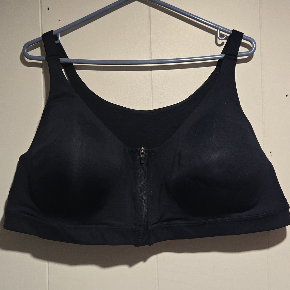 Old Navy- Navy Coloured Women's Zip-Front Sports Bra